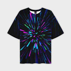 Футболка оверсайз мужская Neon rods, цвет: 3D-принт