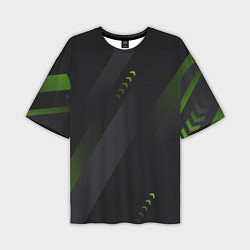 Мужская футболка оверсайз Color black green