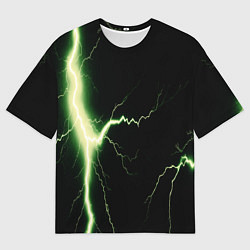 Футболка оверсайз мужская Lightning yellow текстура, цвет: 3D-принт