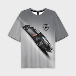 Футболка оверсайз мужская Lamborghini - racing car, цвет: 3D-принт