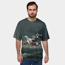 Футболка оверсайз мужская Бомбардито гусито мем, цвет: 3D-принт — фото 2