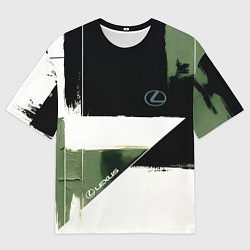 Футболка оверсайз мужская Lexus логотип, цвет: 3D-принт