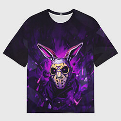Футболка оверсайз мужская Кибернетический кролик, цвет: 3D-принт