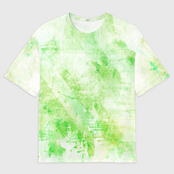 Мужская футболка оверсайз Абстракция - light green atom