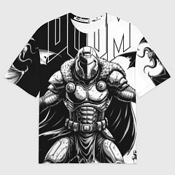 Футболка оверсайз мужская Doom guy and demons, цвет: 3D-принт