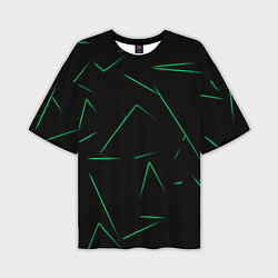Футболка оверсайз мужская Color light green line, цвет: 3D-принт