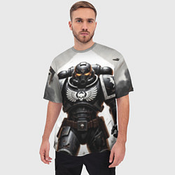 Футболка оверсайз мужская Warhammer 40k космодесант, цвет: 3D-принт — фото 2