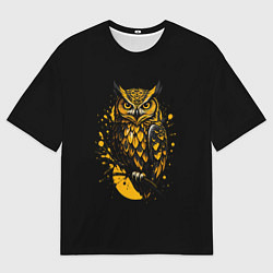 Футболка оверсайз мужская Филин в лунном свете, цвет: 3D-принт