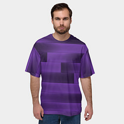 Футболка оверсайз мужская Color purple square, цвет: 3D-принт — фото 2