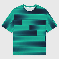 Футболка оверсайз мужская Color light blue square, цвет: 3D-принт