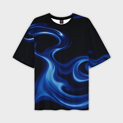 Мужская футболка оверсайз Color blue smoke