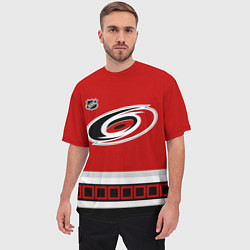 Футболка оверсайз мужская Carolina Hurricanes - NHL team, цвет: 3D-принт — фото 2