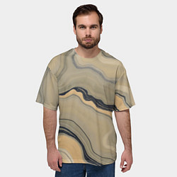 Футболка оверсайз мужская Песочный мрамор, цвет: 3D-принт — фото 2
