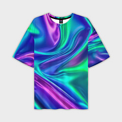 Футболка оверсайз мужская Neon waves, цвет: 3D-принт