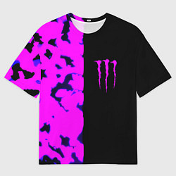 Футболка оверсайз мужская Monster energy neon camo, цвет: 3D-принт