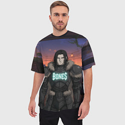 Футболка оверсайз мужская Bones в аниме, цвет: 3D-принт — фото 2