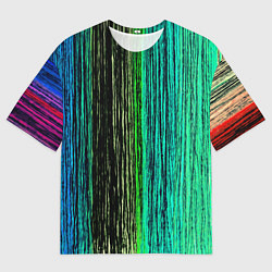 Футболка оверсайз мужская Цветовая палитра, цвет: 3D-принт