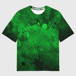 Мужская футболка оверсайз Абстракция - green acid stains