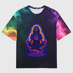 Футболка оверсайз мужская Bones медитация в космосе, цвет: 3D-принт