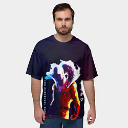 Футболка оверсайз мужская Anime OPM Saitama The Strongest Hero, цвет: 3D-принт — фото 2