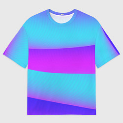 Футболка оверсайз мужская Неоновый прилив, цвет: 3D-принт