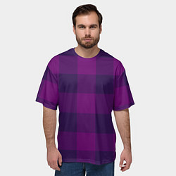 Футболка оверсайз мужская Баклажан ультрафиолет, цвет: 3D-принт — фото 2