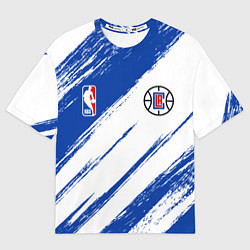 Мужская футболка оверсайз Клипперс - синяя краска