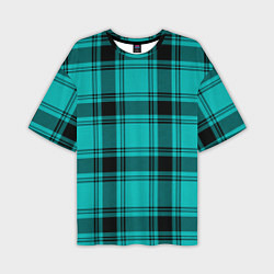 Футболка оверсайз мужская Checkered blue, цвет: 3D-принт