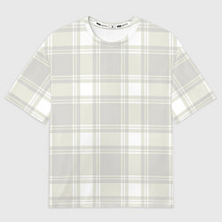 Футболка оверсайз мужская Checked white completely, цвет: 3D-принт