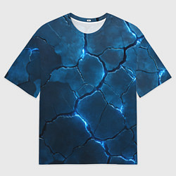 Мужская футболка оверсайз Неоновые плиты с камуфляжем