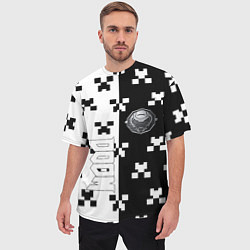 Футболка оверсайз мужская Doom x minecraft pattern, цвет: 3D-принт — фото 2