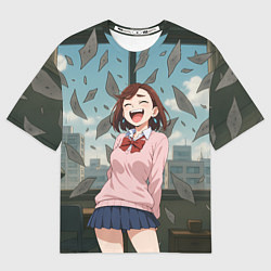 Футболка оверсайз мужская Сиратори Айра смеется - Дандадан, цвет: 3D-принт