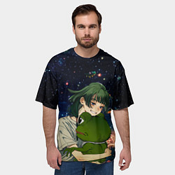 Футболка оверсайз мужская МаоМао и Лягушонок Пепе - Монолог Фармацевта, цвет: 3D-принт — фото 2