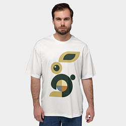 Футболка оверсайз мужская Черный кролик в стиле модерн, цвет: 3D-принт — фото 2