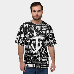 Футболка оверсайз мужская Doom логотипы всех игр, цвет: 3D-принт — фото 2