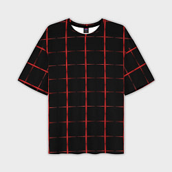 Футболка оверсайз мужская Color black red crosses, цвет: 3D-принт