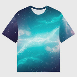 Футболка оверсайз мужская Галактическое сияние небес, цвет: 3D-принт