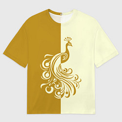 Футболка оверсайз мужская Жар-птица в золотом, цвет: 3D-принт