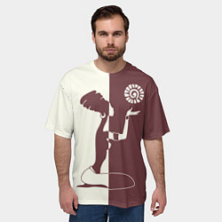 Футболка оверсайз мужская Силуэт африканки, цвет: 3D-принт — фото 2