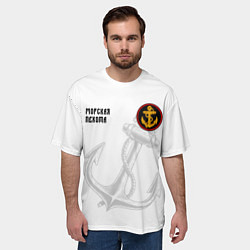 Футболка оверсайз мужская Морская Пехота ВМФ, цвет: 3D-принт — фото 2