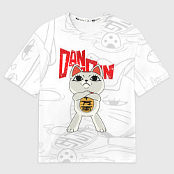Футболка оверсайз мужская Dandadan - манеки неко, цвет: 3D-принт
