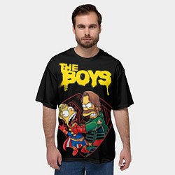 Футболка оверсайз мужская Simpsons - the boys, цвет: 3D-принт — фото 2