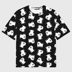 Футболка оверсайз мужская Annoying dog pattern - Undertale, цвет: 3D-принт
