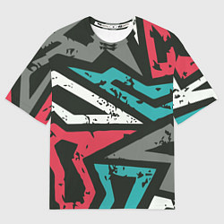 Футболка оверсайз мужская Геометрический узор, цвет: 3D-принт