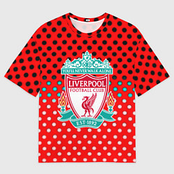 Футболка оверсайз мужская Liverpool точки текстура спорт, цвет: 3D-принт