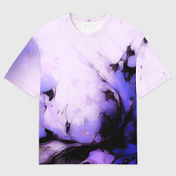 Футболка оверсайз мужская Взрывной индиго светлый, цвет: 3D-принт
