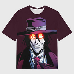 Футболка оверсайз мужская Hellsing - Алукард, цвет: 3D-принт