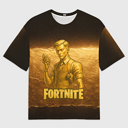 Футболка оверсайз мужская Fortnite золотой Мидас, цвет: 3D-принт