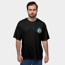 Футболка оверсайз мужская Лучше вода у друга полноцветный узор, цвет: 3D-принт — фото 2