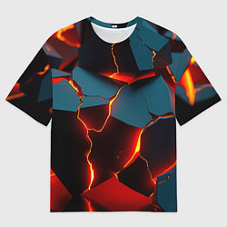 Футболка оверсайз мужская Orange glow, цвет: 3D-принт
